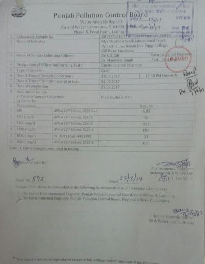 punjab pollution control board certificate